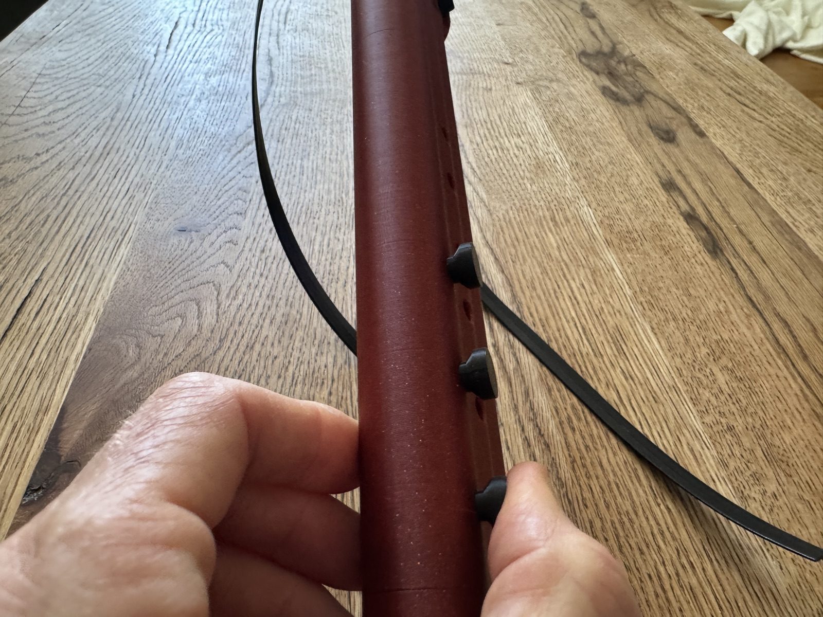 Finger-hole and tuning detail