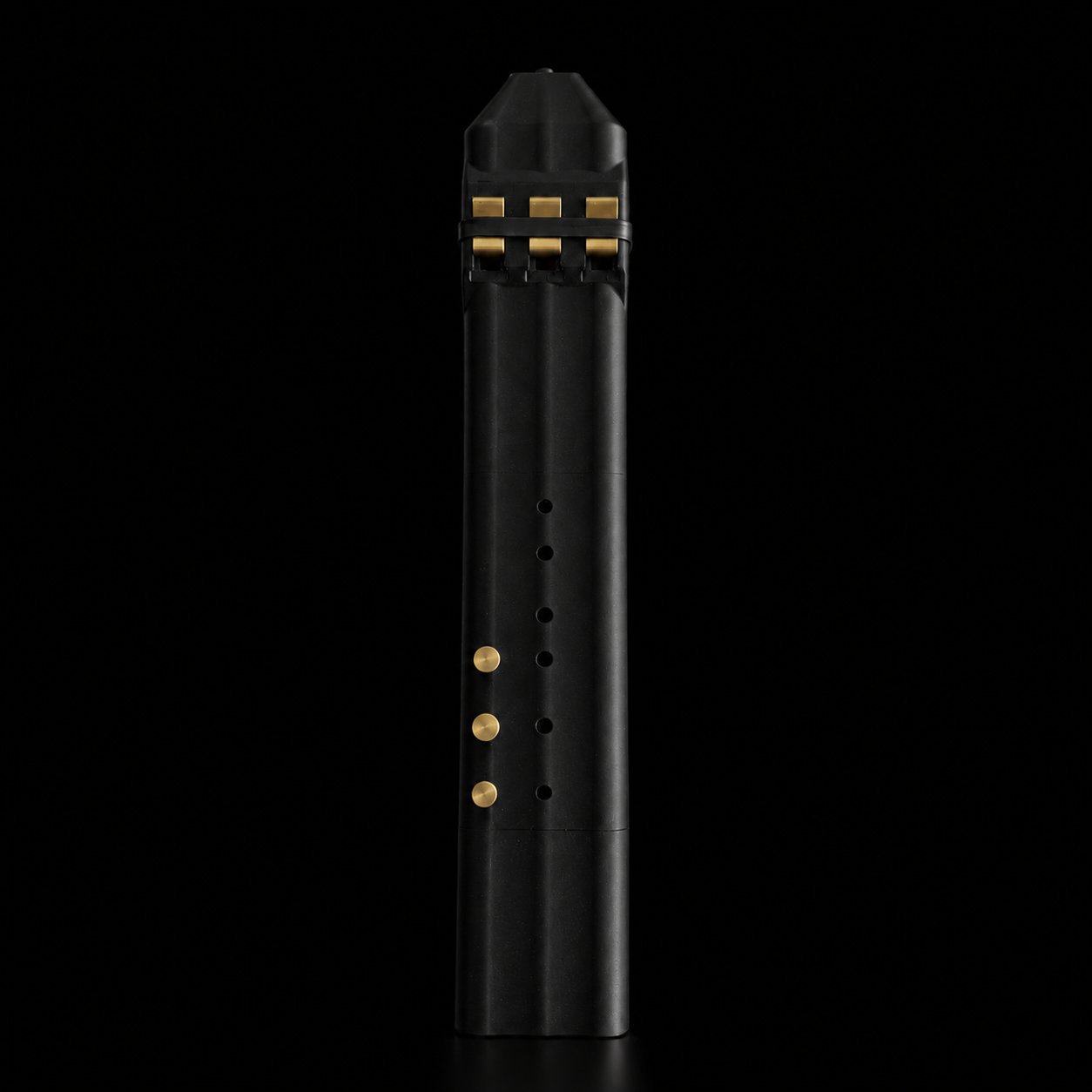 Black Triple Drone Flute - A 432 Hz